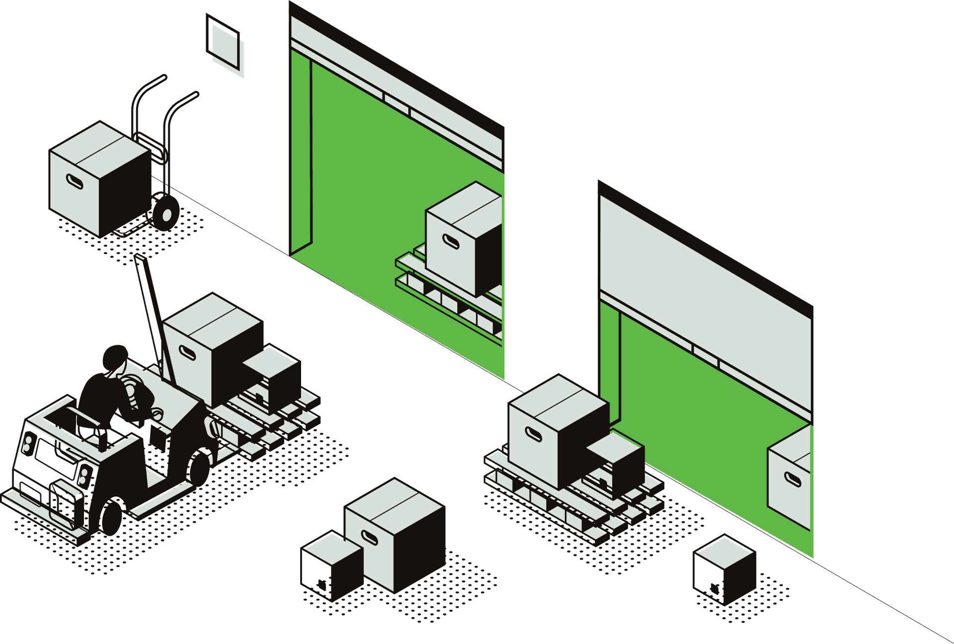 Warehouse logistics illustration